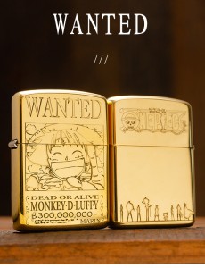 zippo 지포 라이타 정품 미국산 골드 WANTED MONKEYD LUFFY 해적의왕