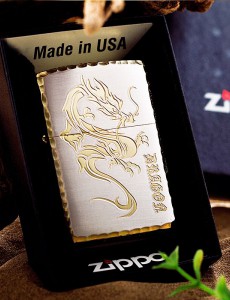 zippo 오일 지포정품 라이터 순동 드래곤 조각 미국산